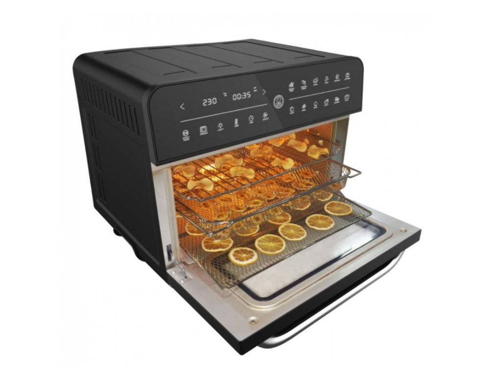 Cuptor cu aer cald multifuncțional ZEPHYR ZP 1441 V Deluxe ZEPHYR, 25 litri, 1800W, 12 funcții, Temporizator, Negru