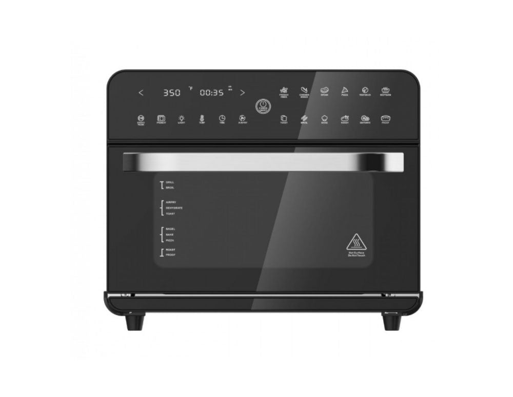 Cuptor cu aer cald multifuncțional ZEPHYR ZP 1441 V Deluxe ZEPHYR, 25 litri, 1800W, 12 funcții, Temporizator, Negru