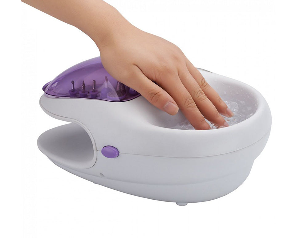 Aparat de manichiură și pedichiură ZEPHYR ZP 1813 C, 500 mA, 12 accesorii, 2 viteze, Uscare, Alb/violet