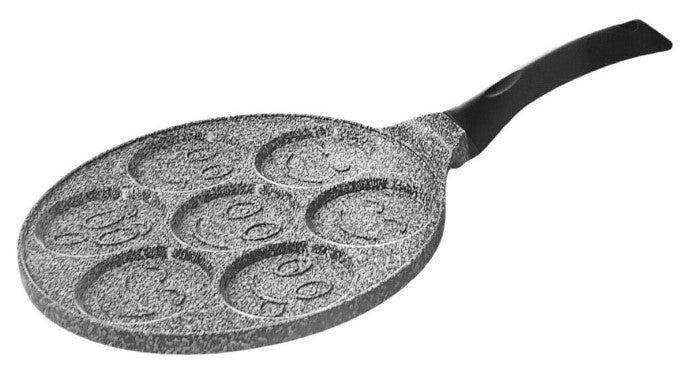 Tavă pentru clătite cu capac ZILNER ZL 2410, 26 cm, 7 forme diferite, acoperire cu marmură, neagră