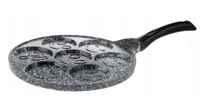 Tavă pentru clătite cu capac ZILNER ZL 2410, 26 cm, 7 forme diferite, acoperire cu marmură, neagră