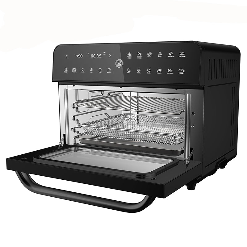 Cuptor cu aer cald multifuncțional ZEPHYR ZP 1441 V Deluxe ZEPHYR, 25 litri, 1800W, 12 funcții, Temporizator, Negru