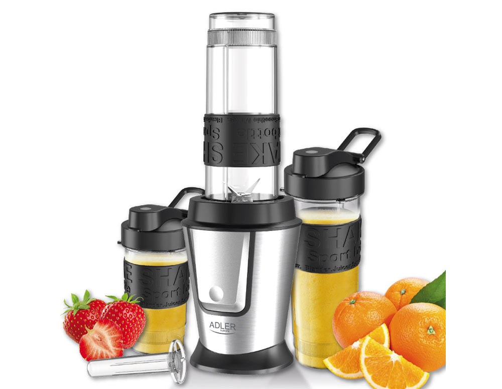 Blender cu 2 recipiente portabile cu capac Adler AD 4081, 500 W, 570 ml și 400 ml
