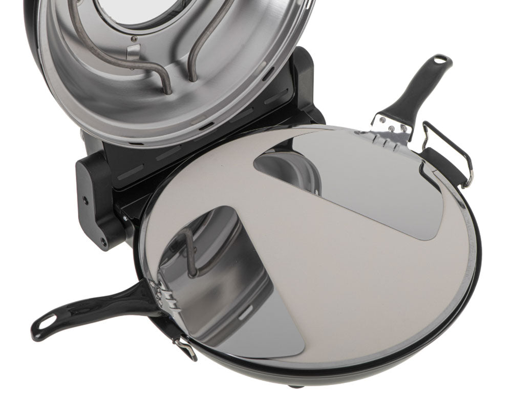 Cuptor electric de pizza Adler AD 6314, 1200W, 31,5 cm, Până la 400C, 5 setări de temperatură, Temporizator, Negru