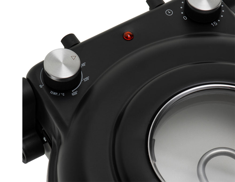 Cuptor electric de pizza Adler AD 6314, 1200W, 31,5 cm, Până la 400C, 5 setări de temperatură, Temporizator, Negru