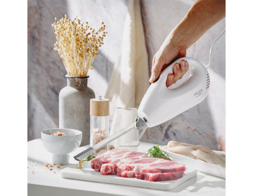 Cuțit electric Adler AD 4512, 200 W, Alb