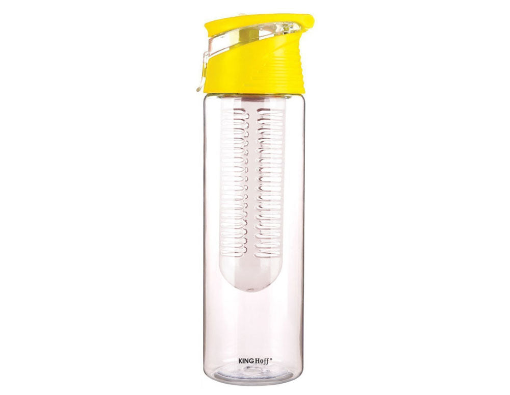 Sticlă de apă cu recipient pentru fructe sau gheață KINGHOFF KH 1192, 800 ml, Plastic, Diverse culori