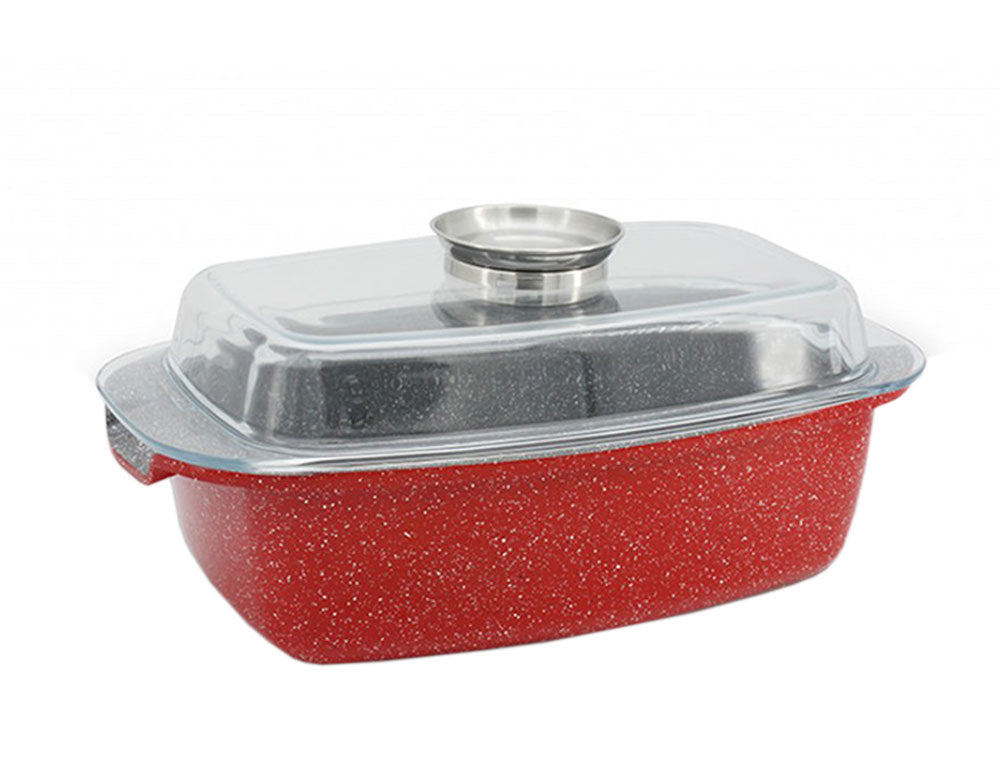 Cuptor ZEPHYR Red Passion ZP 4321 EM32A, 32 cm, 5 litri, Dozator de lichid, Finisaj marmorat, Roșu