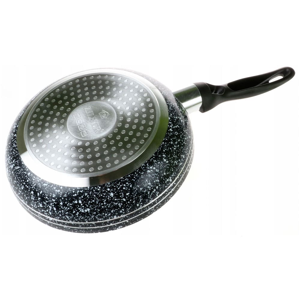 Tigaie Zilner ZL 7166, acoperire granit, diametru 30 cm, neagră