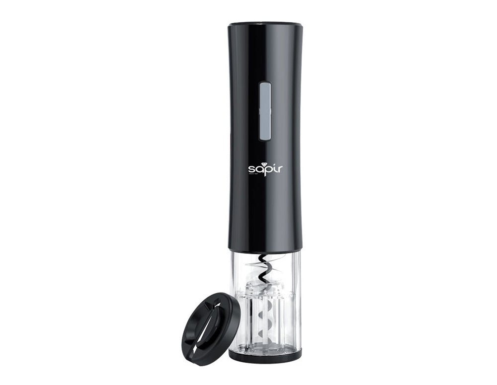 Tirbușon electric SAPIR SP 1550 A, Tăietor de folie, Baterii, Negru