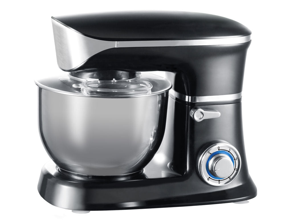 Mixer planetar cu bol din oțel inoxidabil ZEPHYR ZP 1115 Q, 1900W, 6,5 litri, 6 viteze, Accesorii, Negru