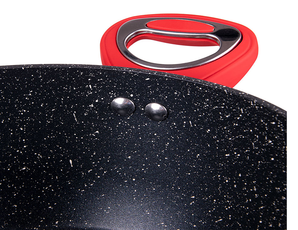 Oală cu capac ZEPHYR ZP 4418 F20C, 2,1 litri, 20x9 cm, Finisaj marmorat, Inducție, Negru