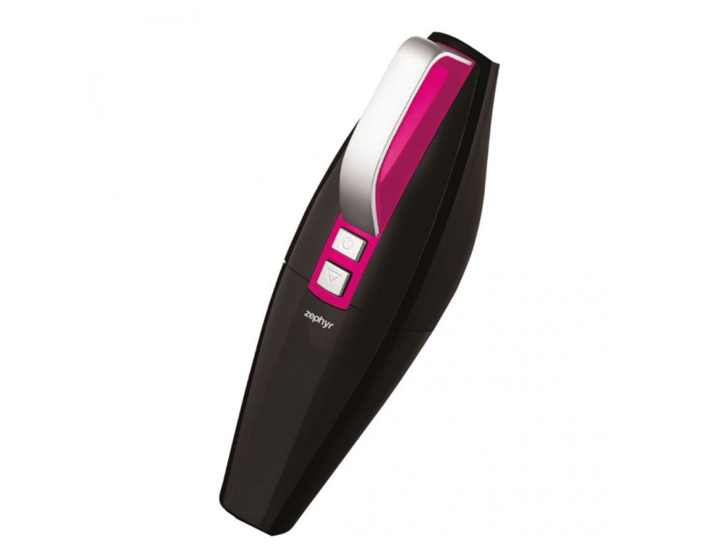 Aspirator vertical și de mână ZEPHYR ZP 1001 TR, 800W, 1,2 l, Clasa A, Recipient, Negru/Roz 