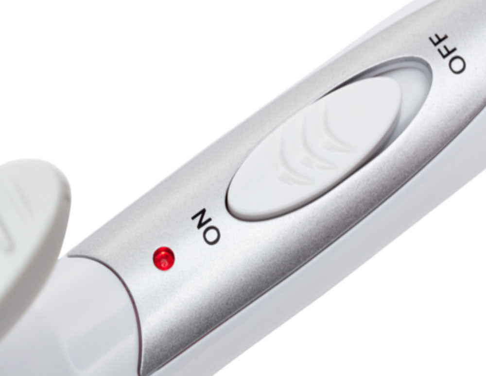 Ondulator de păr ADLER AD 2106, 40W, 25 mm, Înveliș ceramic, Rotație cablu 360°, Alb/argintiu 