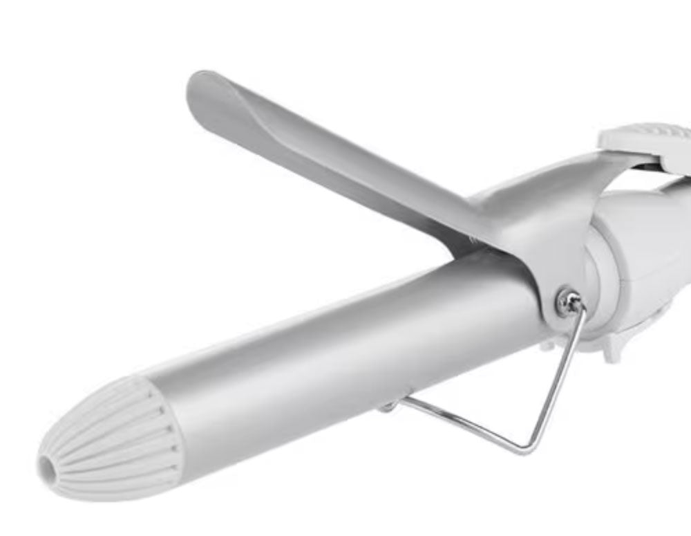 Ondulator de păr ADLER AD 2106, 40W, 25 mm, Înveliș ceramic, Rotație cablu 360°, Alb/argintiu 