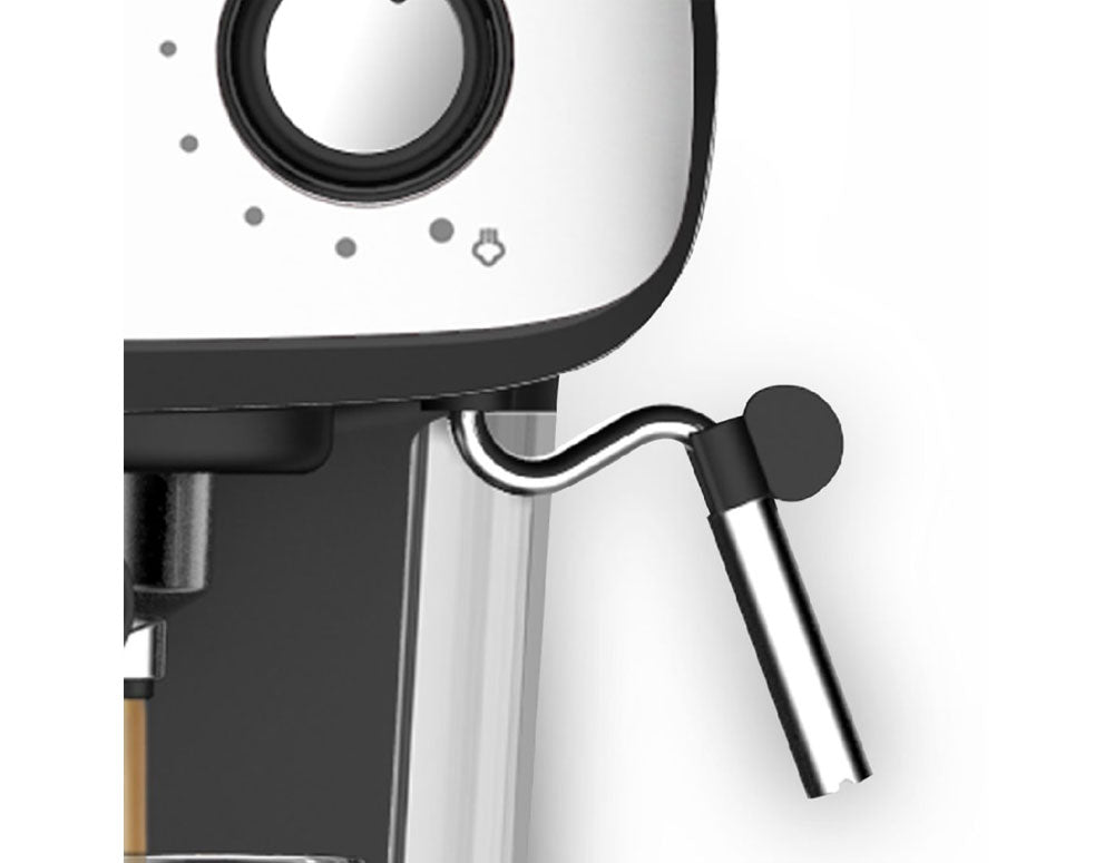 Espressor ZEPHYR ZP 1171 J, 850W, 15 bar, 1,5 litri, Disc cremă, Spumator, Oțel inoxidabil/negru 