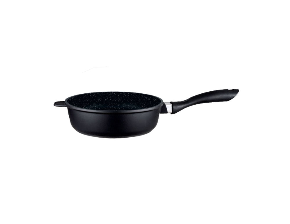 Set de oale și tigăi ZEPHYR ZP 4318 M5, 5 piese, Finisaj marmorat, Inducție, Negru 