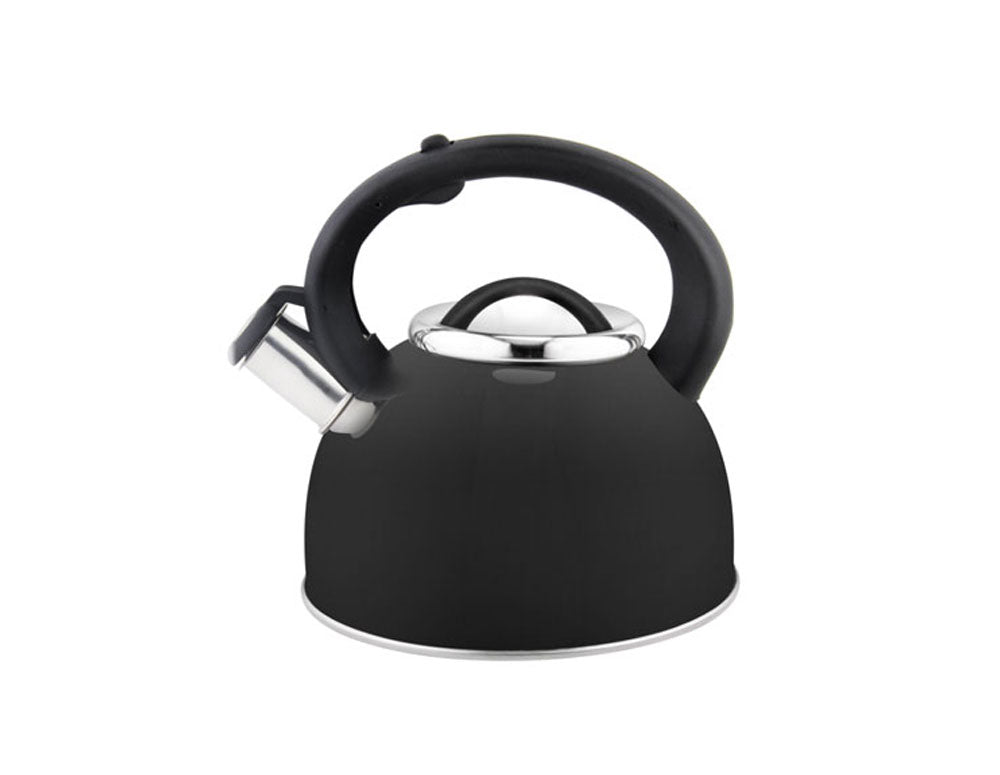 Fierbător cu fluierat HAUS ROLAND HR-732-2 negru, 3 litri, oțel inoxidabil, mâner termic, negru 