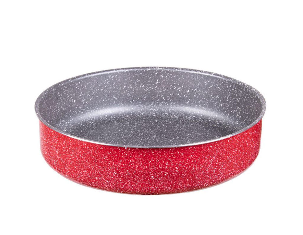 Tavă de copt ZEPHYR Red Passion ZP 1222 ER30, 30 cm, acoperire cu marmură, roșie 