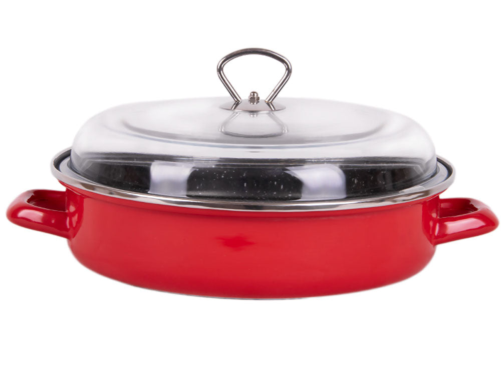 Tavă și oală cu capac 2 în 1 ZEPHYR ZP 1222, acoperire cu piatră, inducție