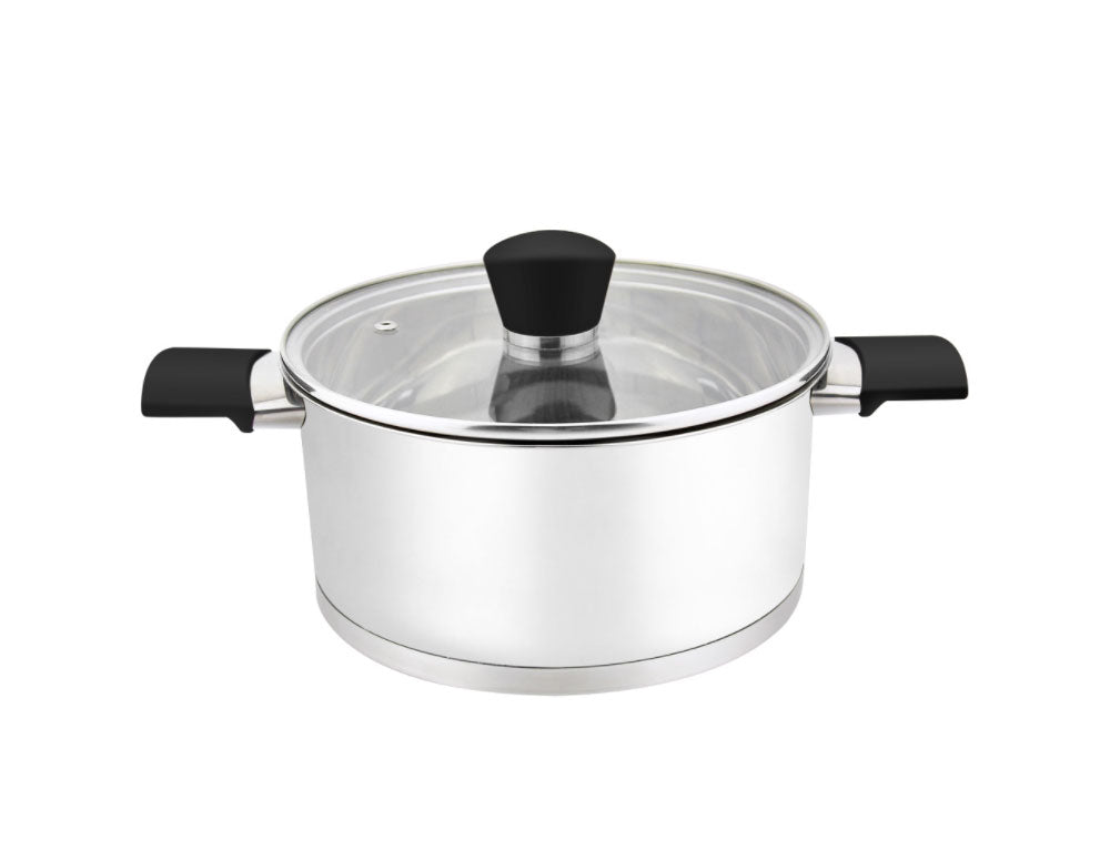 Oală cu capac ZEPHYR ZP 1210, fund multistrat, inox 