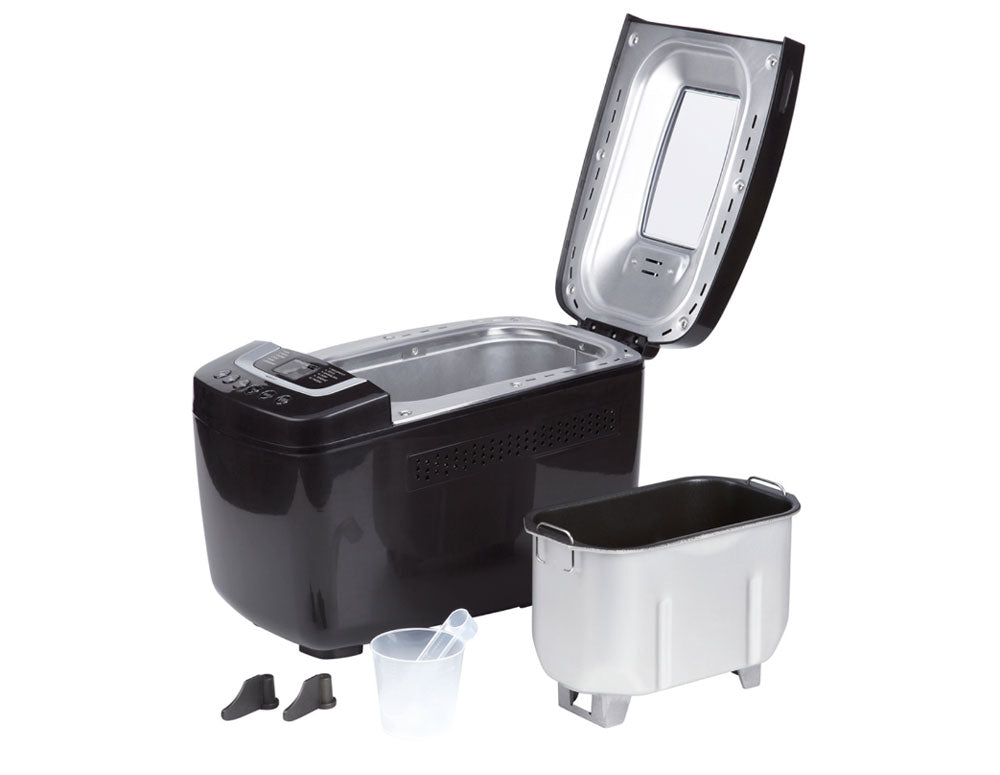 Mașină de făcut pâine cu două mixere ZEPHYR ZP 1446 E, 800W, 900-1250 g, 12 programe, Temporizator, Carte de rețete, Negru 