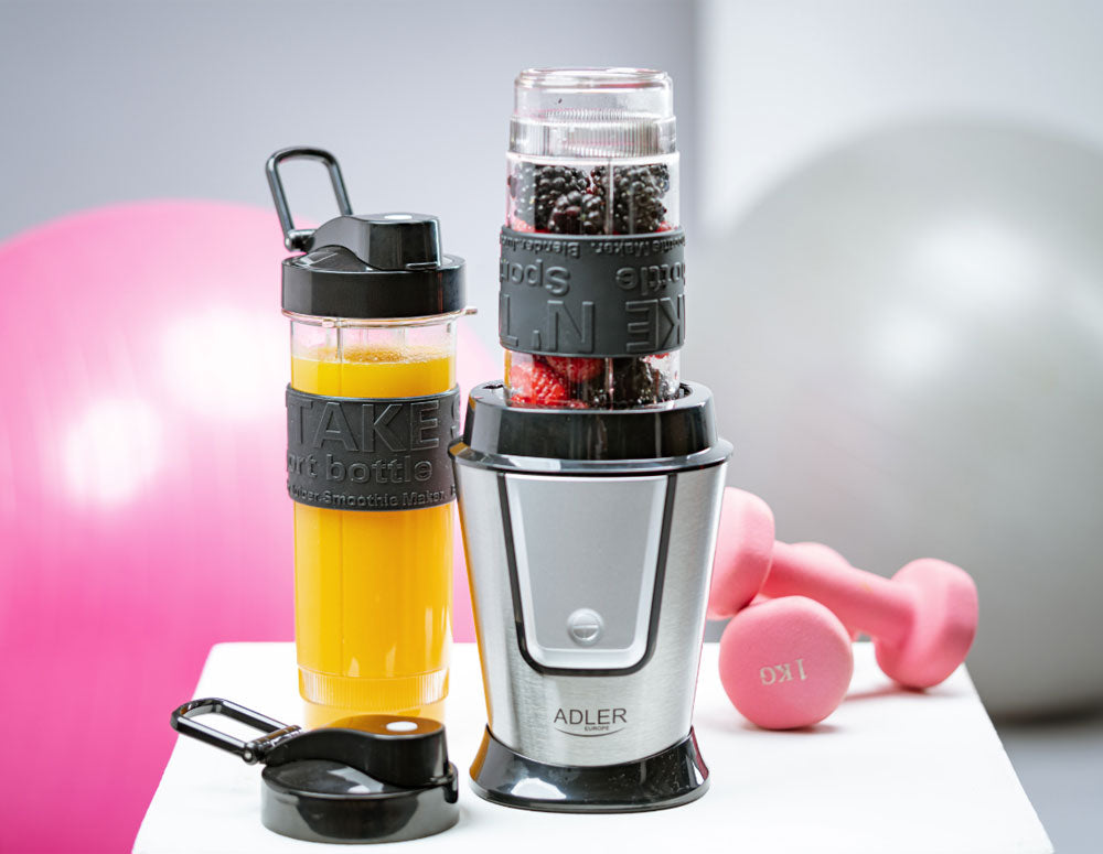 Blender cu 2 recipiente portabile cu capac Adler AD 4081, 500 W, 570 ml și 400 ml 