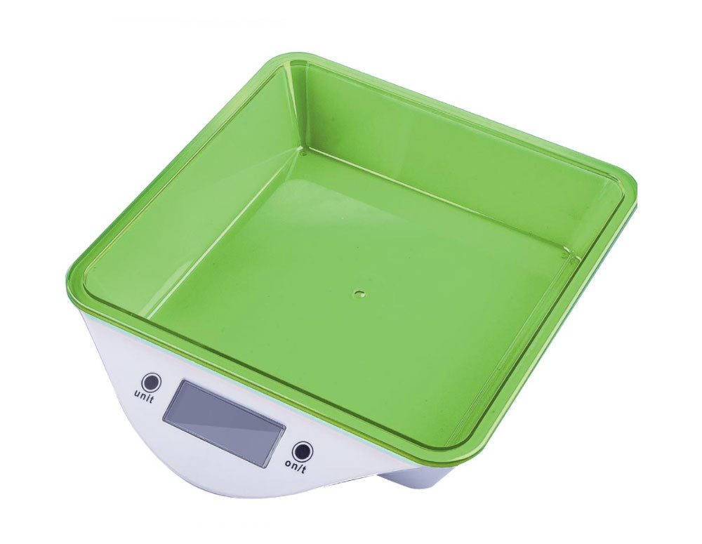 Cântar digital de bucătărie ZEPHYR ZP 1651 LS, 5 kg, ecran LCD, baterie inclusă, verde