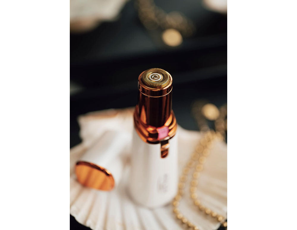 Aparat de tuns facial pentru femei ADLER AD 2939, lumină LED, fără fir, perlat/auriu 