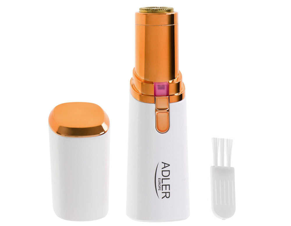 Aparat de tuns facial pentru femei ADLER AD 2939, lumină LED, fără fir, perlat/auriu 