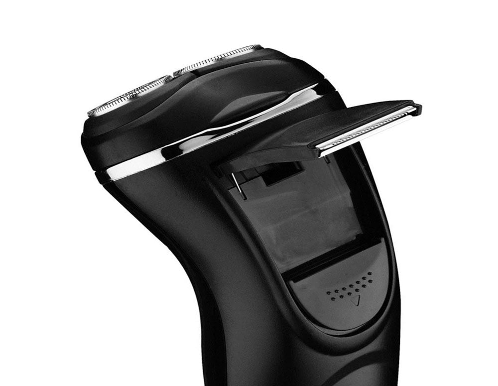 Aparat de ras fără fir SAPIR SP 1814 F, 3 capete rotative, Trimmer pop-up, Negru 