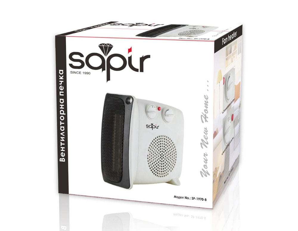 Cuptor cu ventilator SAPIR SP 1970 B, 2000W, 3 niveluri, Mâner de transport, Protecție la supraîncălzire, Alb 