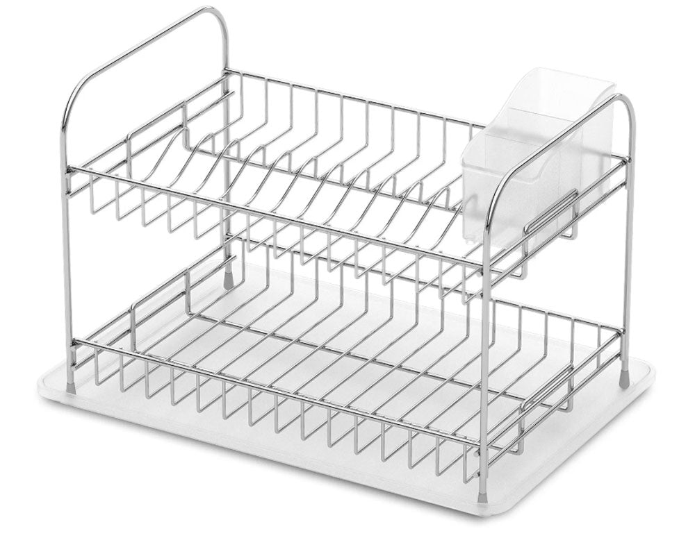 USCĂTOR DE VASE TEKNO TEL KB-007, 2 niveluri, tavă cromată transparentă 