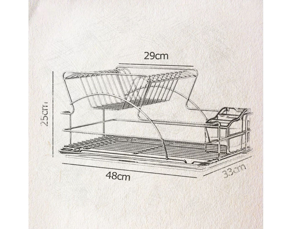 USCĂTOR DE VASE TEKNO TEL KB 009, 2 niveluri, tavă cromată transparentă
