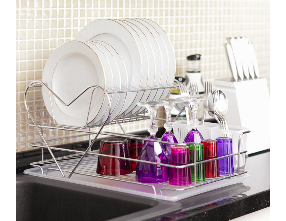 USCĂTOR DE VASE TEKNO TEL KB-011, cromat, tavă transparentă 