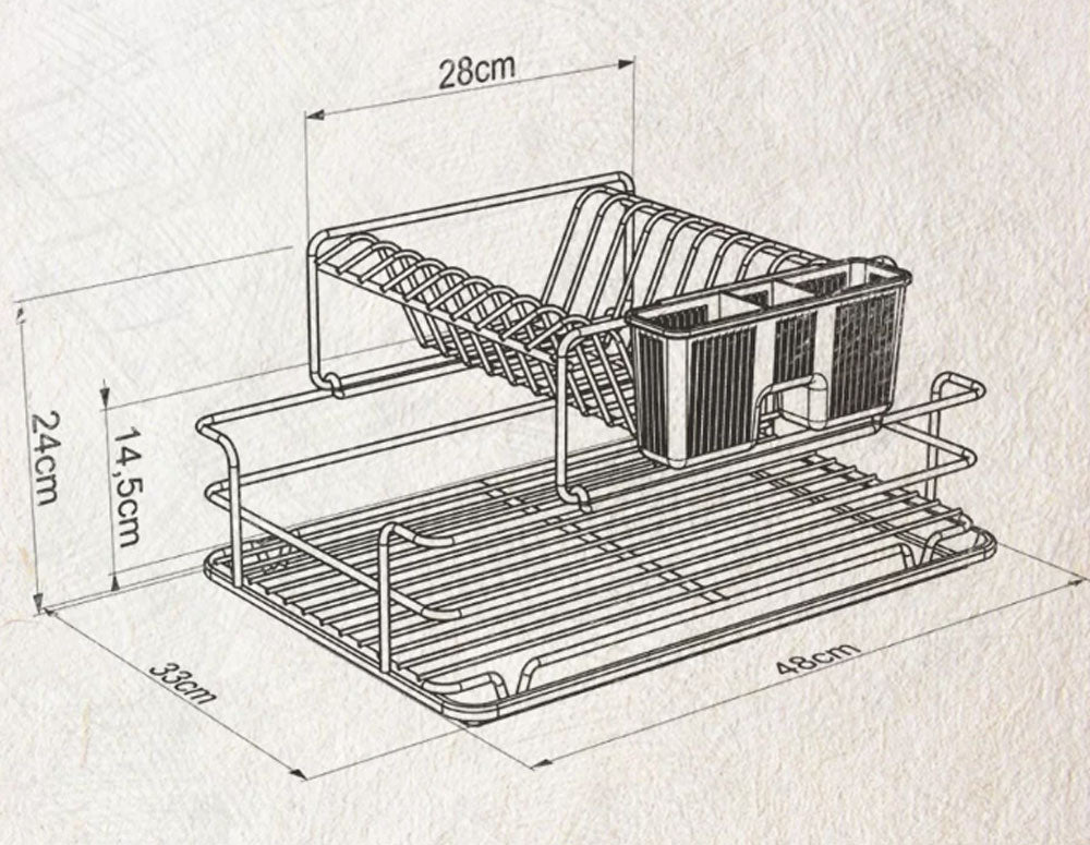 USCĂTOR DE VASE TEKNO TEL KB-015, 2 niveluri cromat 