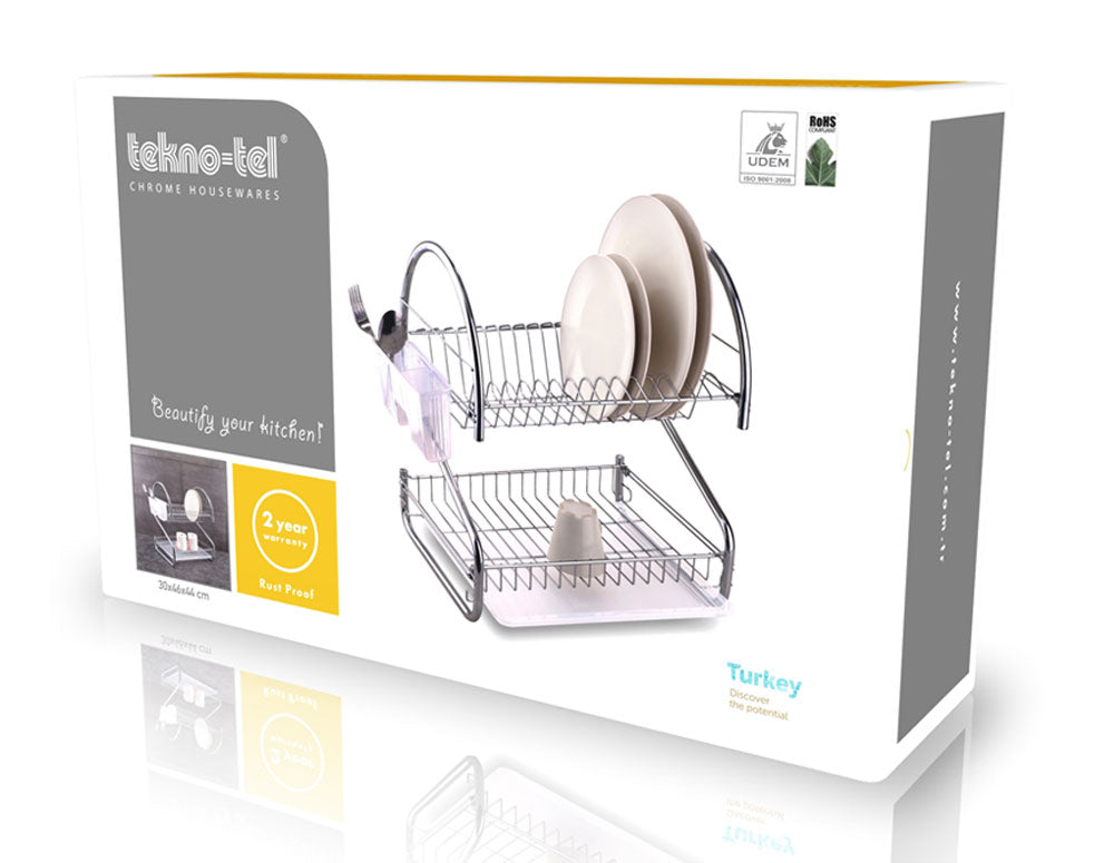 uscător de vase, TEKNO TEL KB-018B, 2 niveluri negru 