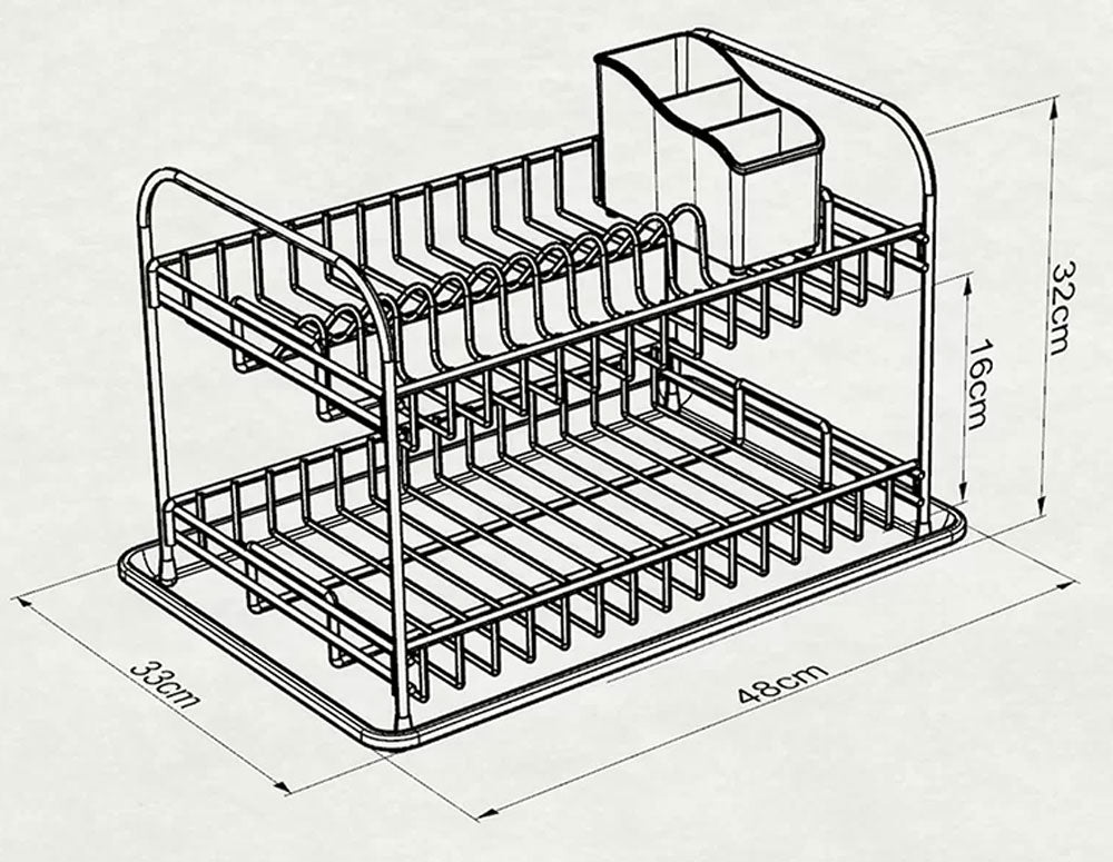 USCĂTOR DE VASE, TEKNO TEL KB-007B, 2 niveluri, negru 