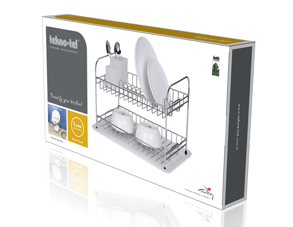 USCĂTOR DE VASE, TEKNO TEL KB-007B, 2 niveluri, negru 