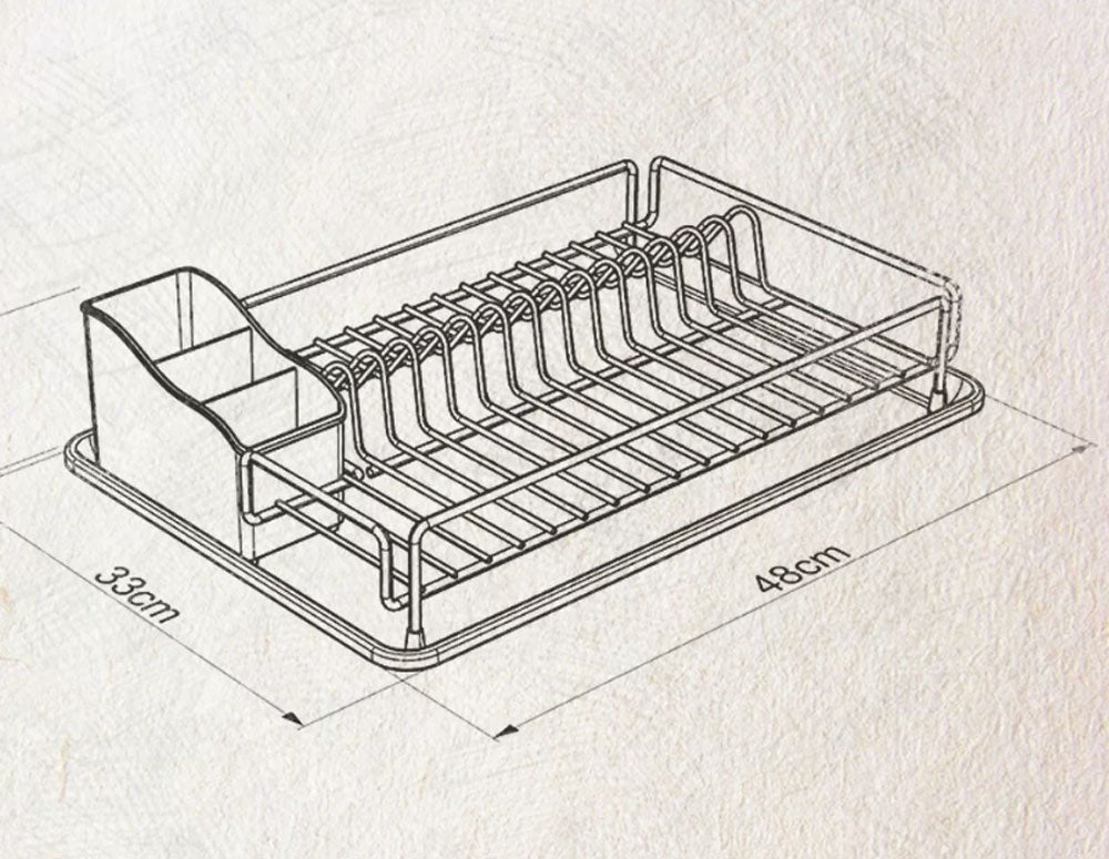USCĂTOR DE VASE TEKNO TEL KB-006BP, 2 niveluri, tavă cromată-neagră 