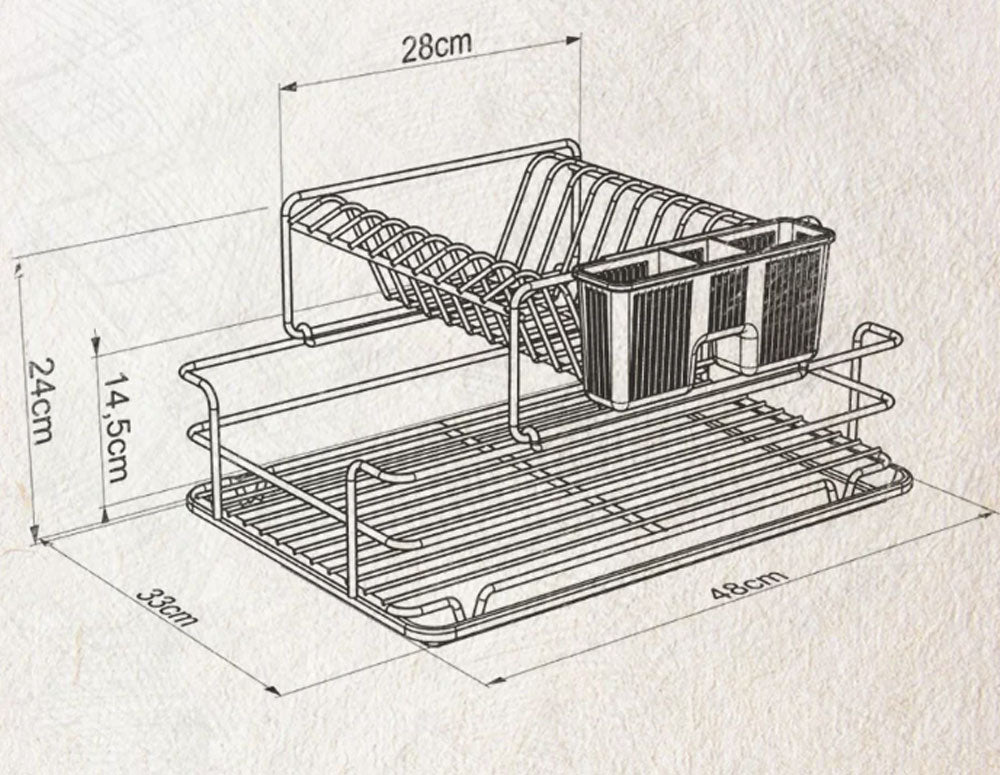 USCĂTOR DE VASE TEKNO TEL KB-015G, 2 niveluri, auriu 