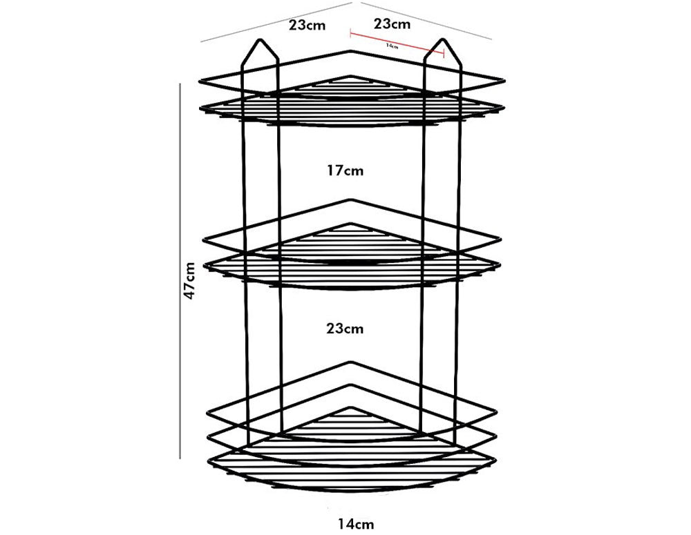 RAFT TEKNO TEL BK-003, 3 rafturi, colț 