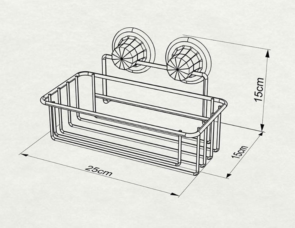 Raft de baie cu un singur nivel TEKNO TEL TR DM 254, 25x15x15 cm, Aspirator, Argintiu