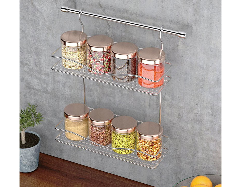 RAFT TEKNO TEL MG-042, 2 niveluri, cu șină, cromat 