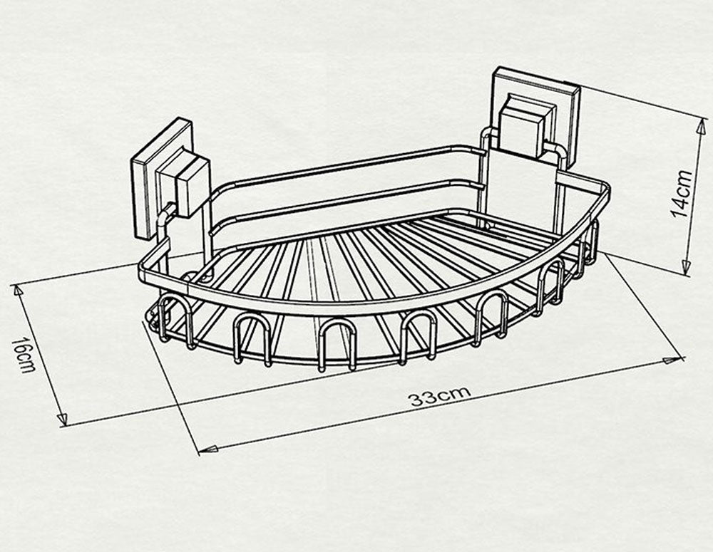 Raft de colț pentru baie TEKNO TEL EF-255, cu un singur nivel 
