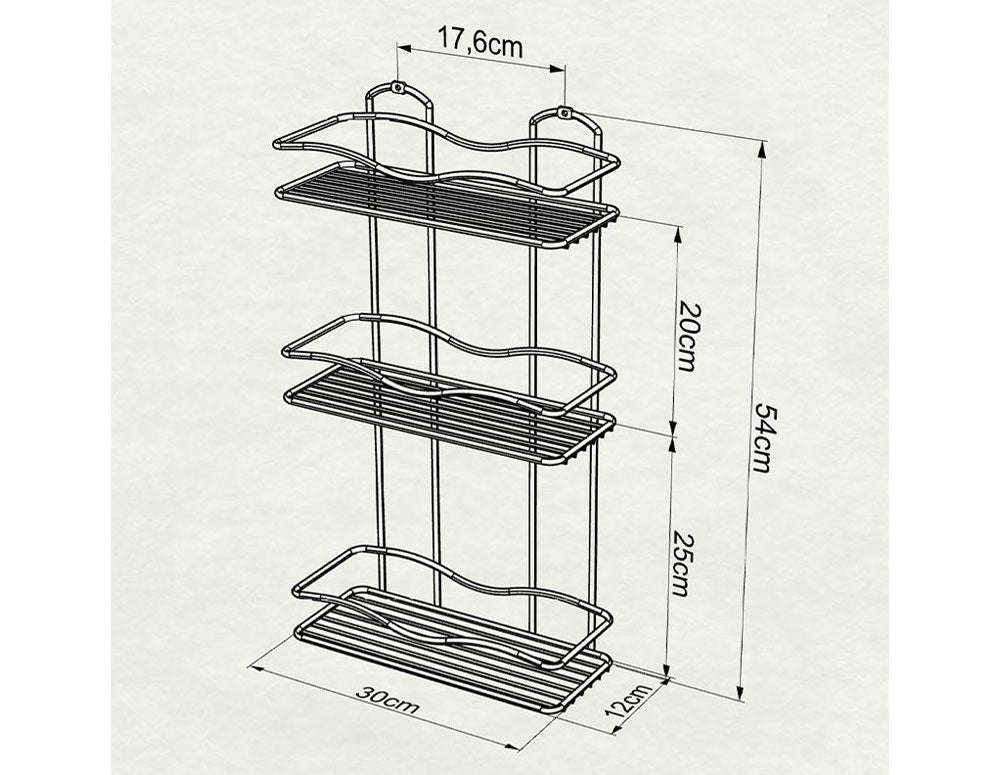 SUPORT BAIE TEKNO TEL BK-013W 3 niveluri alb