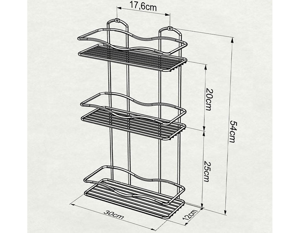 SUPORT BAIE TEKNO TEL BK-013G, 3 niveluri, auriu 