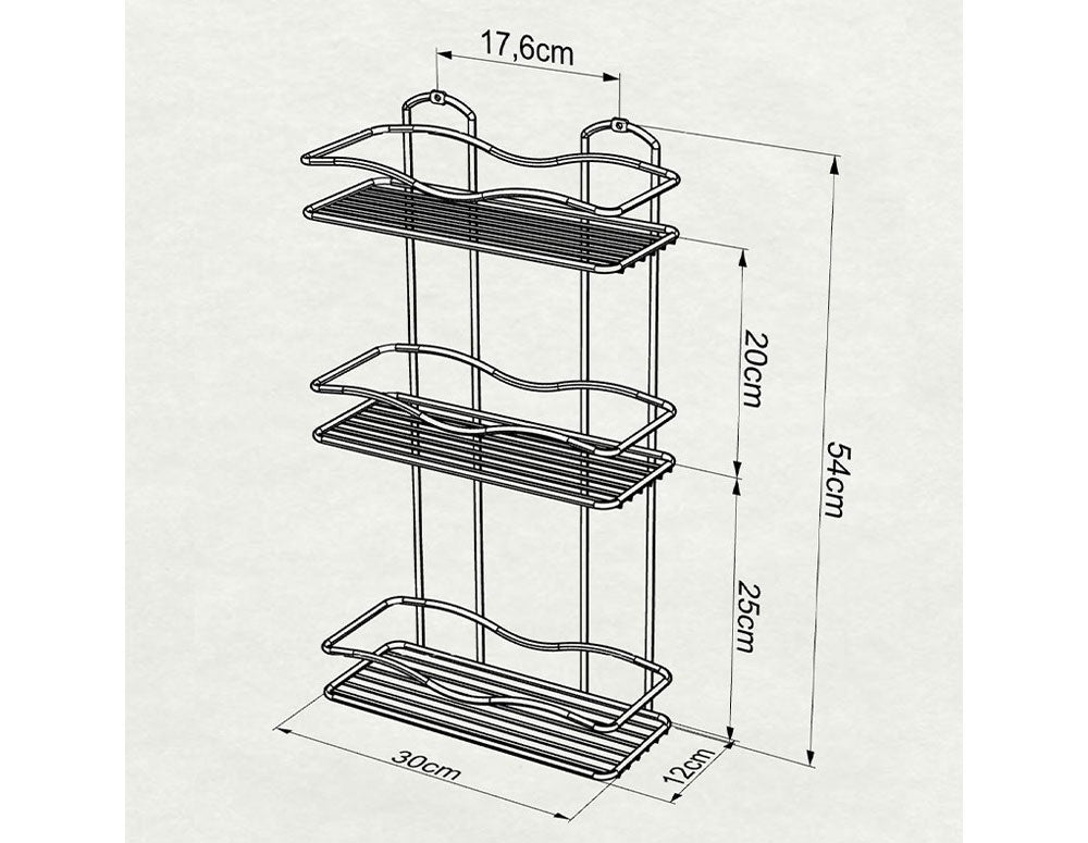 SUPORT BAIE TEKNO TEL BK-013B 3 niveluri negru