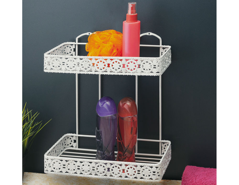 SUPORT BAIE TEKNO TEL BK-078W 2 niveluri cu decor/alb 