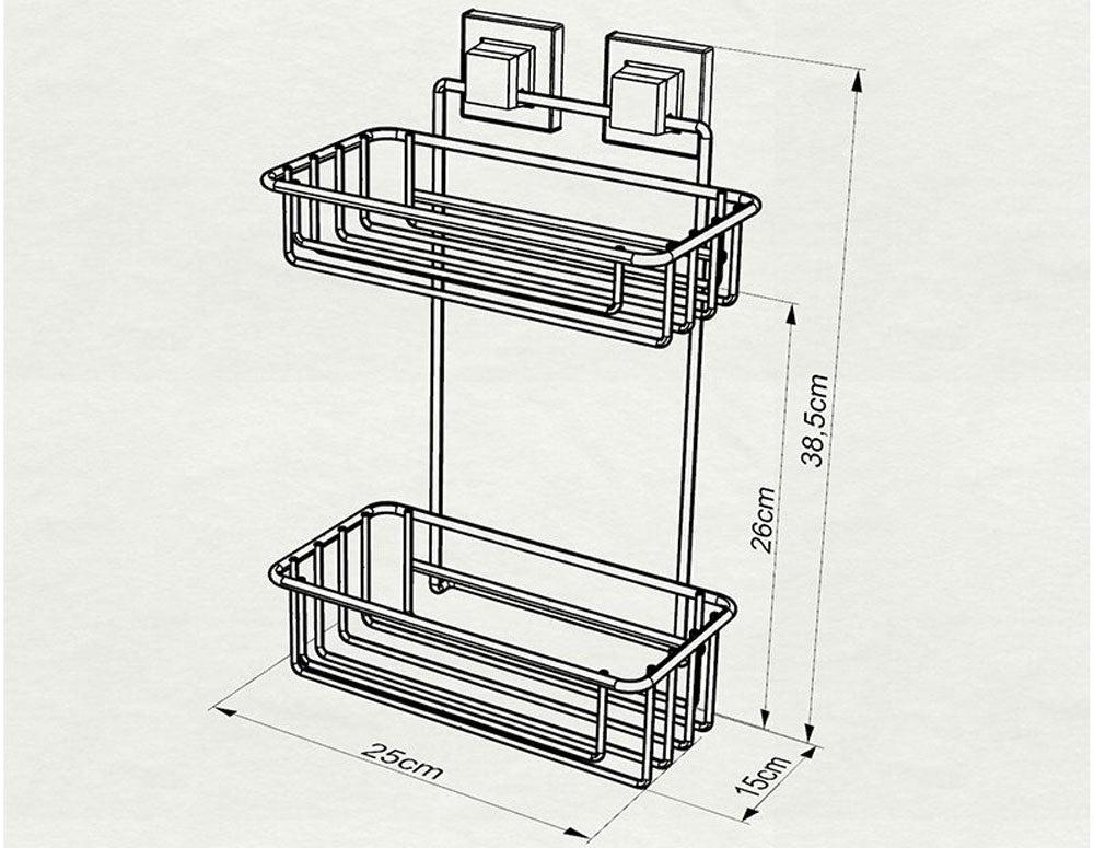 raft de baie TEKNO TEL EF-256W, cu aspirator alb 